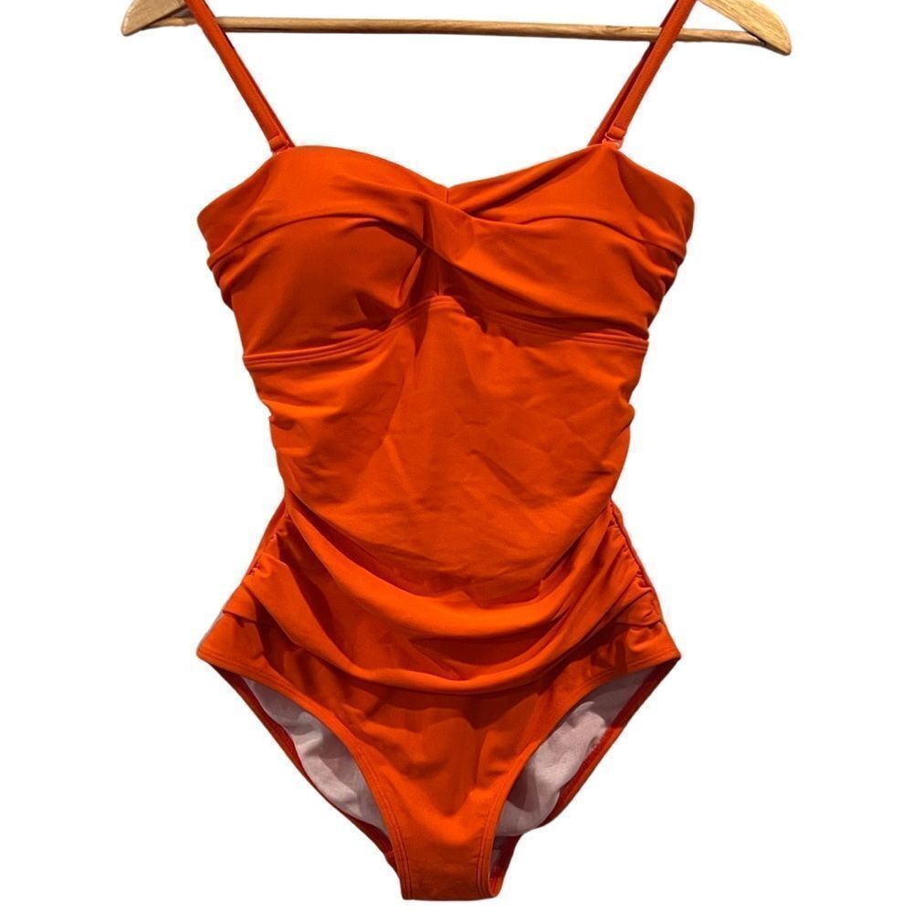 Boden Convertable  orange slimming One piece swimsuit size 6